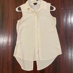 Theory Silk Sleeveless Button Down